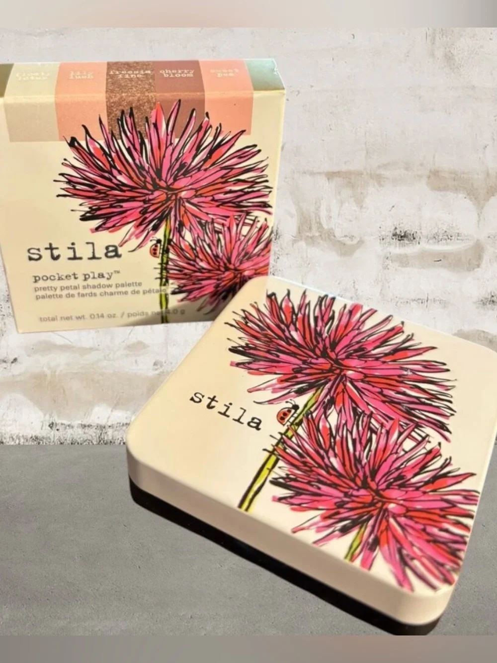 Stila Pocket Play Pretty Petal 5-shade Eyeshadow Palette NEW